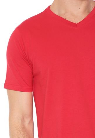 Camiseta Malwee Gola V Vermelha