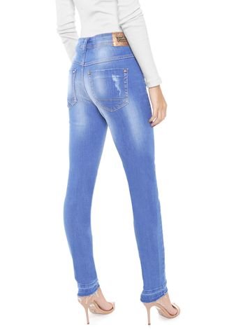 Calça Jeans Triton Skinny Destroyed Azul