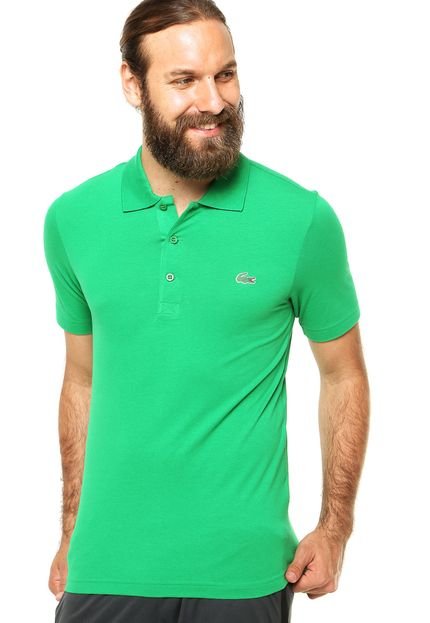 Camisa Polo Lacoste Lisa Verde - Marca Lacoste