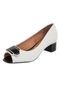 Peep Toe Vizzano Fivela Branco - Marca Vizzano