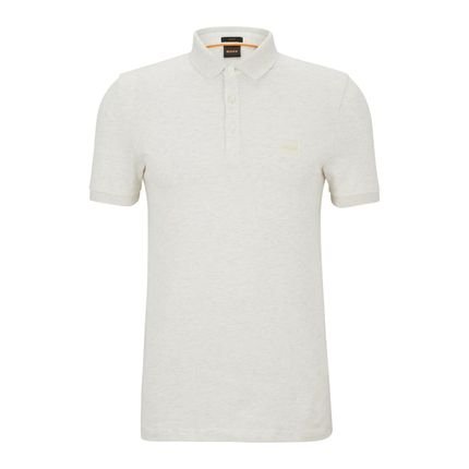 Camisa Polo Slim-Fit Com Stretch E Patch De Logo - Marca BOSS