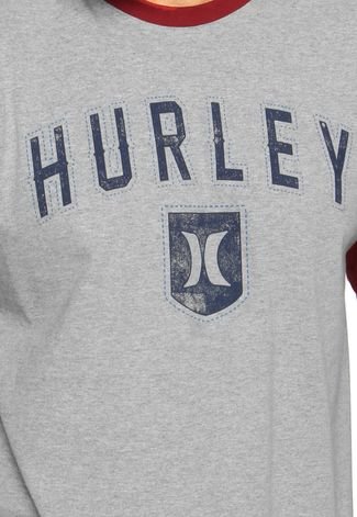 Camiseta Hurley Cloven Cinza/Vermelha