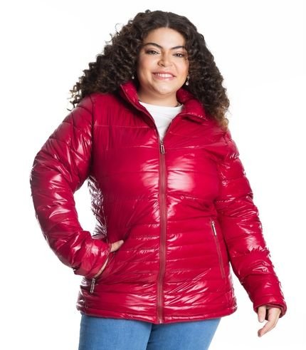 Jaqueta Plus Size Microfibra Secret Glam Vermelho - Marca Secret Glam