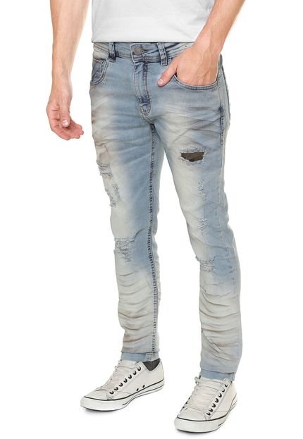 Calça Jeans Zune Skinny Dirty Azul - Marca Zune