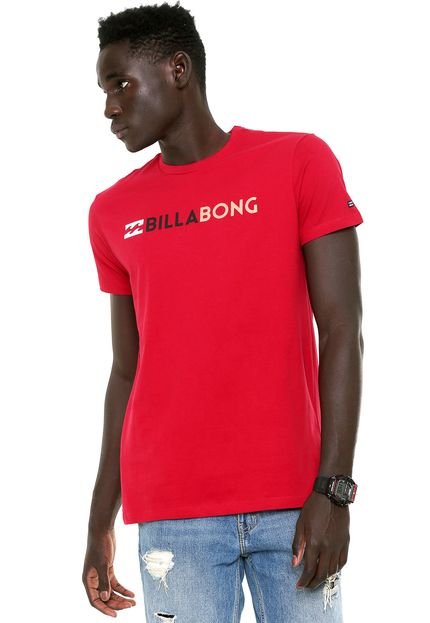 Camiseta Billabong Box Logo Vermelha - Marca Billabong
