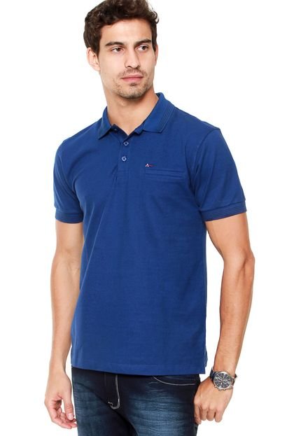 Camisa Polo Aramis Lisa Azul - Marca Aramis