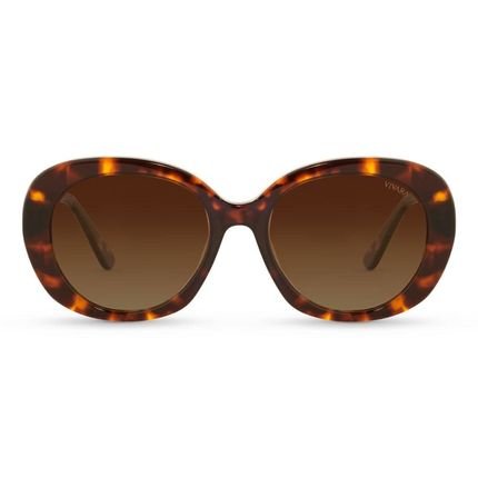Óculos de Sol Redondo Vivara em Acetato Tartaruga - Marca Vivara