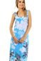 Vestido Longo 101 Resort Wear Com Recortes Azul Claro - Marca 101 Resort Wear