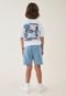 Bermuda Infantil Cotton On Bolso Azul - Marca Cotton On