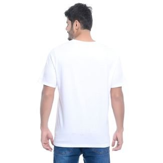 T-Shirt Branca Masculina Oversized, 180 Gramas