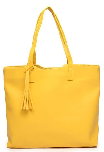 Bolsa Sacola Dergham Tassel Amarela - Marca Dergham