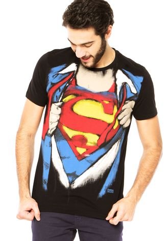 Camiseta Fashion Comics Superman Preta