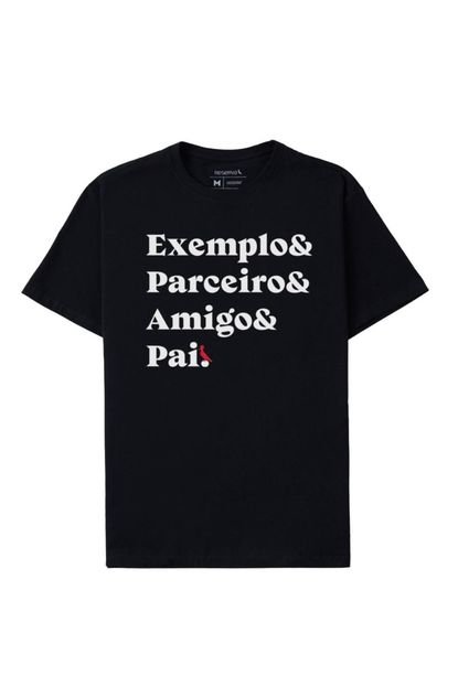 Camiseta Exemplo Parceiro Amigo Pai Reserva Preto - Marca Reserva