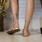 Sandália Papete De Amarrar Napa Soft Dourada Blogueira Lançamento - Marca Carolla Shoes