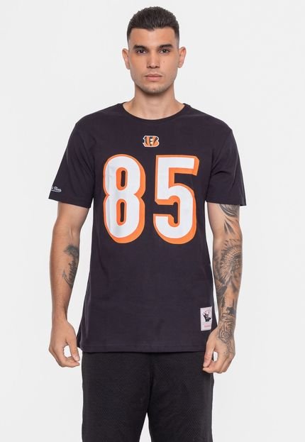 Camiseta Mitchell & Ness NFL Cincinnatti Bengals Chad Johnson Preta - Marca Mitchell & Ness