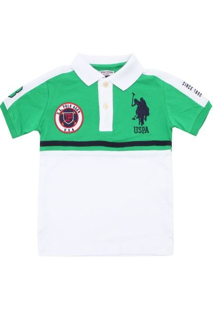 Camiseta U.S. Polo Menino Bordado Verde - Marca U.S. Polo