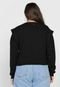 Blusa de Moletom Fechada dimy Bordado Preto - Marca Dimy