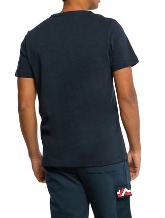 Camiseta Tommy Jeans Masculina Flag Badge Azul Marinho