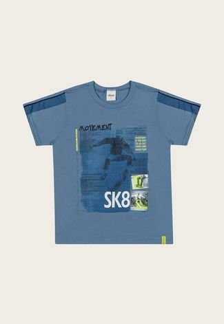 Camiseta Infantil Elian Skate Azul