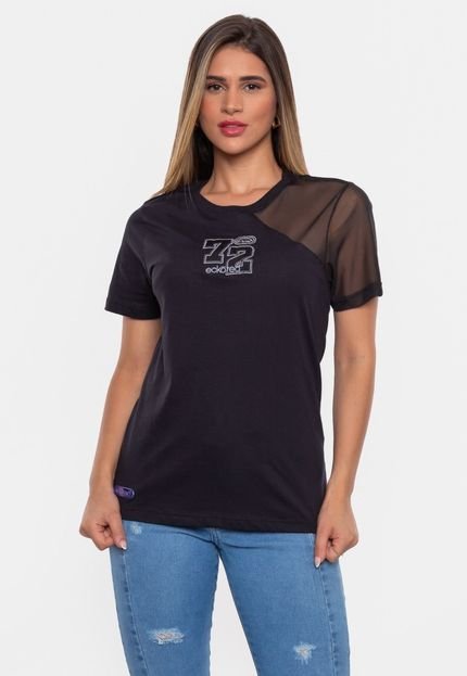 Camiseta Ecko Feminina Estampada Preta - Marca Ecko
