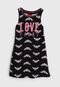 Vestido Kyly Infantil Love Preto - Marca Kyly