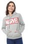 Moletom Flanelado Fechado Cativa Marvel Estampado Cinza - Marca Cativa Marvel