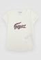 Camiseta Lacoste Kids Infantil Logo Poá Off-White - Marca Lacoste Kids