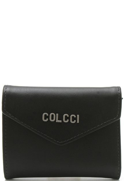 Carteira Couro Colcci Logo Preta - Marca Colcci