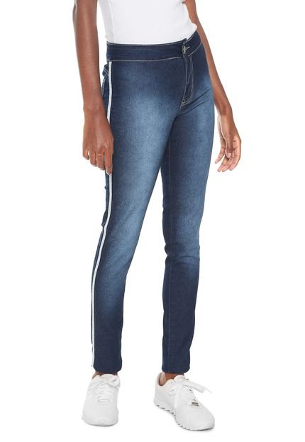 Calça Jeans FiveBlu Skinny Faixa Lateral Azul - Marca FiveBlu