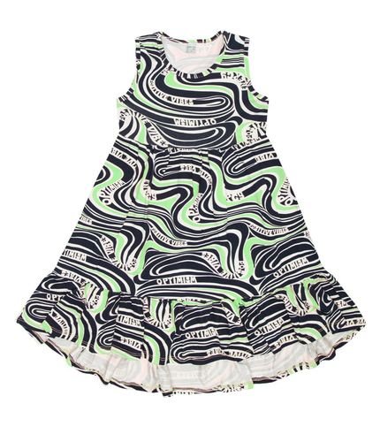 Vestido Infantil Estampado Infinita Cor Verde - Marca INFINITA COR