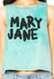 Regata Mary Jane Cropped Silk Fluo Verde - Marca Mary Jane