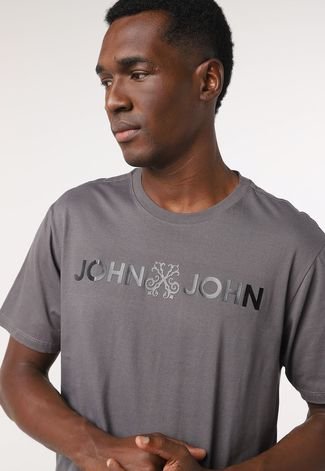 Camiseta John John Logo Grafite - Compre Agora