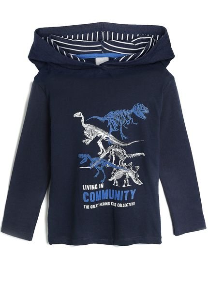 Camiseta Hering Kids Infantil Esqueletos Azul-Marinho - Marca Hering Kids
