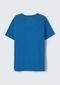 Camiseta Menino Manga Curta Com Estampa - Azul - Marca Hering