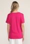 Camiseta Colcci Lettering Rosa - Marca Colcci