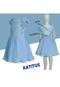 Vestido Infantil KATITUS Peito em Renda Azul Bebê - Marca KATITUS