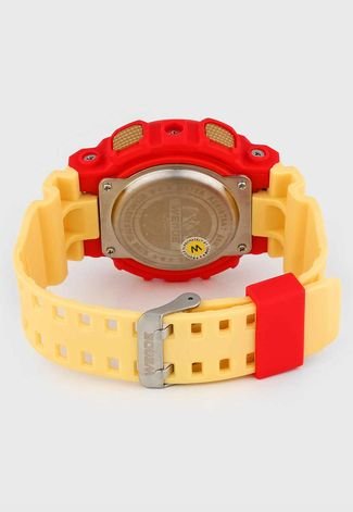 Relógio Weide 11857 Vermelho/Amarelo