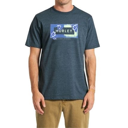Camiseta Hurley Indoor Masculina Azul Marinho Mescla - Marca Hurley
