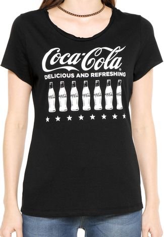 Camiseta Coca-Cola Jeans Jack Preta