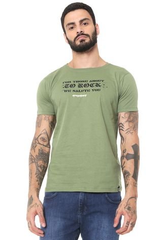 Camiseta Opera Rock Lettering Verde
