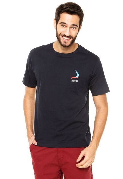 Camiseta Nautica Sea Voyaye Azul Marinho - Marca Nautica