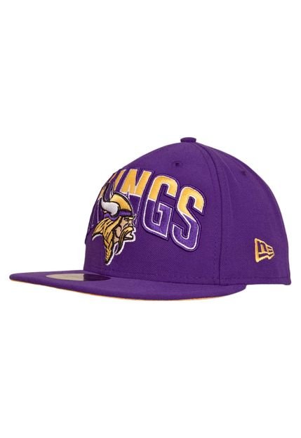 Boné New Era 5950 Draft Minnesota Vikings Team Color Roxo - Marca New Era