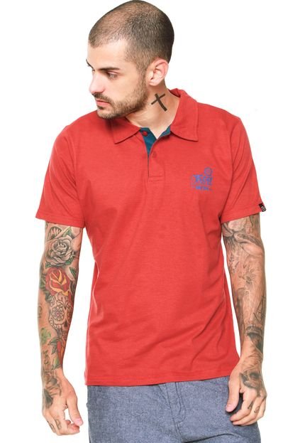 Camisa Polo Fatal Emborrachada Vermelha - Marca Fatal Surf