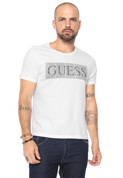 Camiseta Guess Estampada Branca - Marca Guess