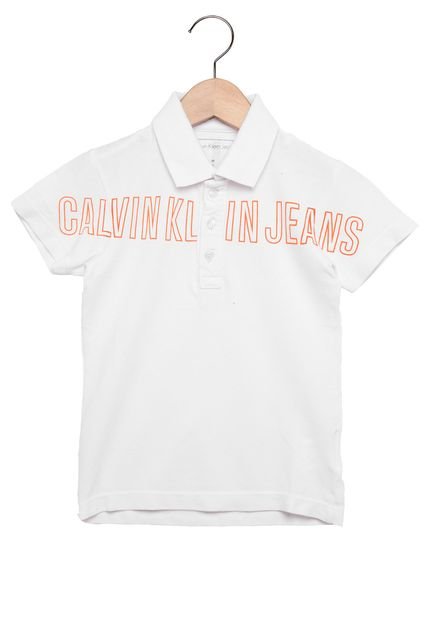 Camisa Polo Calvin Klein Kids Menino Branco - Marca Calvin Klein Kids