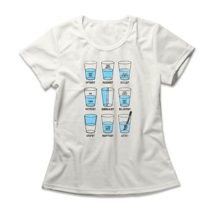 Camiseta Feminina Cup Water - Off White - Marca Studio Geek 