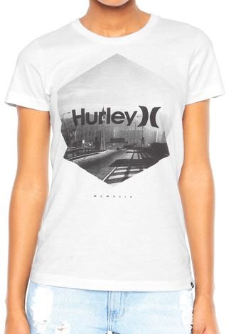 Camiseta Manga Curta Hurley Hex Photo Branca