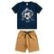 Kit 10 PEÇAS Conjuntos Roupa Masculina Infantil 5 Camisas e 5 Bermudas Roupa Menino - Marca Alikids
