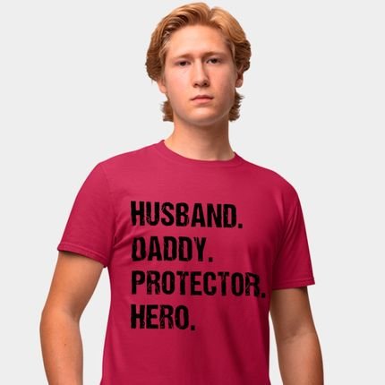 Camisa Camiseta Genuine Grit Masculina Estampada Algodão 30.1 Daddy Protector - G - Bordo - Marca Genuine