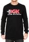 Camiseta DGK Racer Long Sleeve Preta - Marca DGK